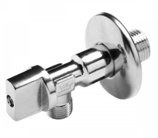 Клапан угловой с наружной резьбой с ручкой из хромированного АБС-пластика MT 4402-01515 Клапаны / вентили